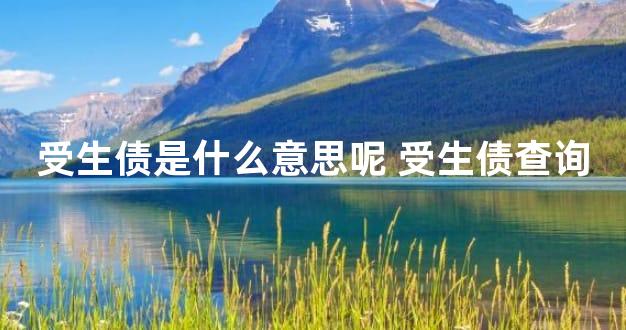 受生债是什么意思呢 受生债查询